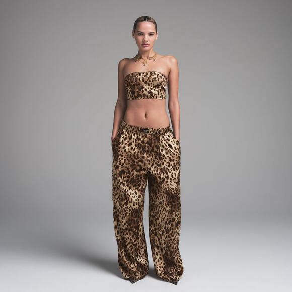RARE Dolce & Gabbana x SKIMS Silk Leopard Bandeau Size Medium - Picture 3 of 9